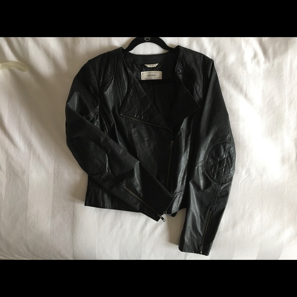 Caslon Leather Moro Jacket. EUC.
